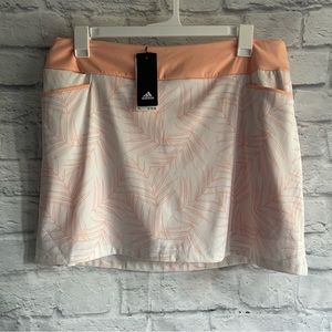 NEW WITH TAGS ADIDAS LEAF PALM SKIRT ORANGE WHITE WOMENS XL GOLF PICKLEBALL
